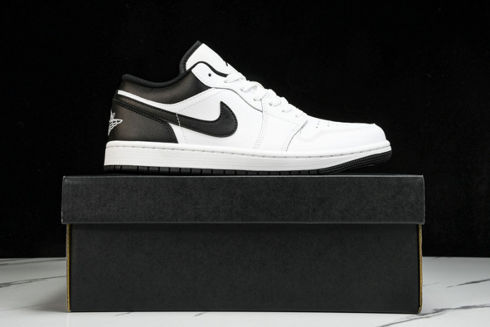 jordan 1 low white black - 553558-132