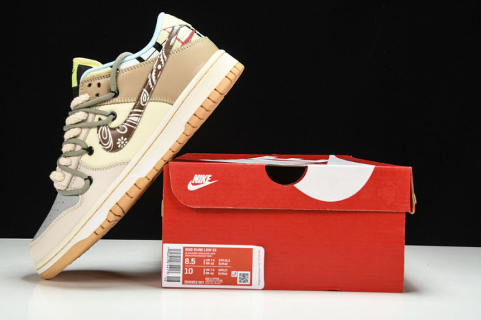 dunk low prm sb "cashew nut flower fl001