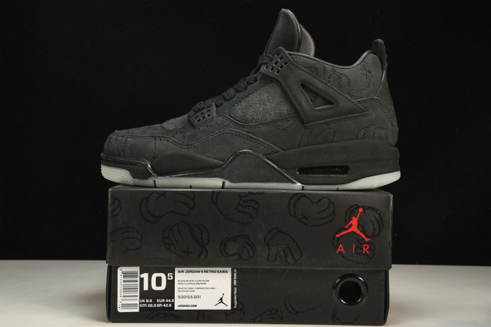 nike air jordan 4 retro kaws black 930155 001