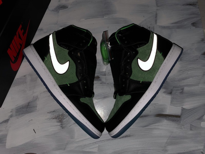 jordan 1 retro high zoom black green - ck6637-002