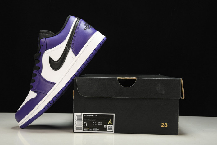 jordan 1 low court purple white - 553558-500