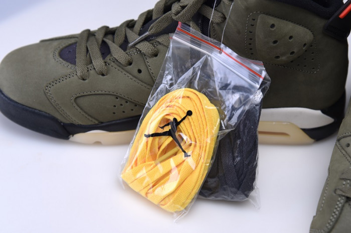 travis scott air jordan 6 medium olive - cn1084-200