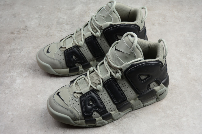 nike air more uptempo “dark stucco” dark stucco/black womens 415082-007