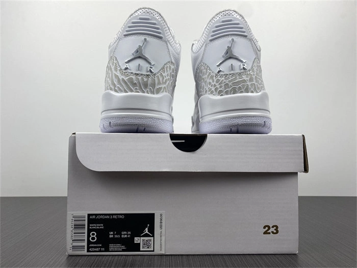 ComfortFit Jordan3 Pure White 429487- 3846