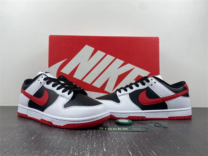 Nike Dunk Low Retro White Black University Red FD9762- SmoothTexture 4638